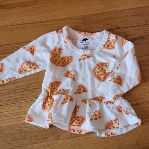 Momica+Andy Pizza Print Kids Shirt 6-12 Mos.